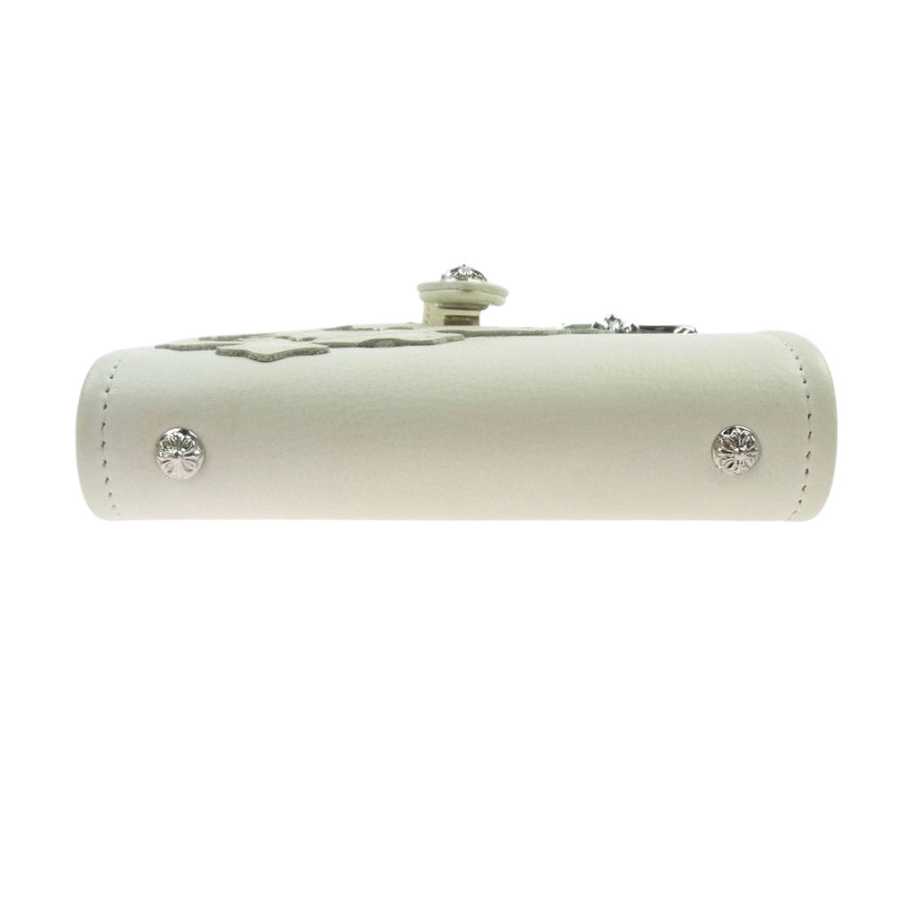 CHROME HEARTS クロムハーツ（原本無） AGENDA アジェンダ ミニ スモール CHクロス セメタリ― クロスパッチ 手帳カバー ホワイト系【中古】