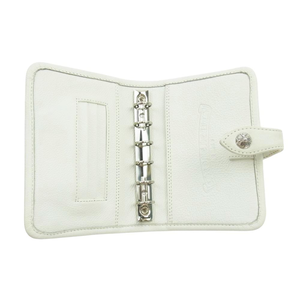 CHROME HEARTS クロムハーツ（原本無） AGENDA アジェンダ ミニ スモール CHクロス セメタリ― クロスパッチ 手帳カバー ホワイト系【中古】