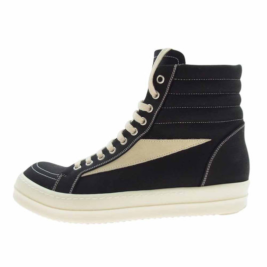 Rick Owens リックオウエンス 24SS DU01D1810 DRKSHDW VINTAGE HIGH SNEAKS ダークシャドウ ヴィンテージ ハイカット スニーカー ブラック系 42【中古】