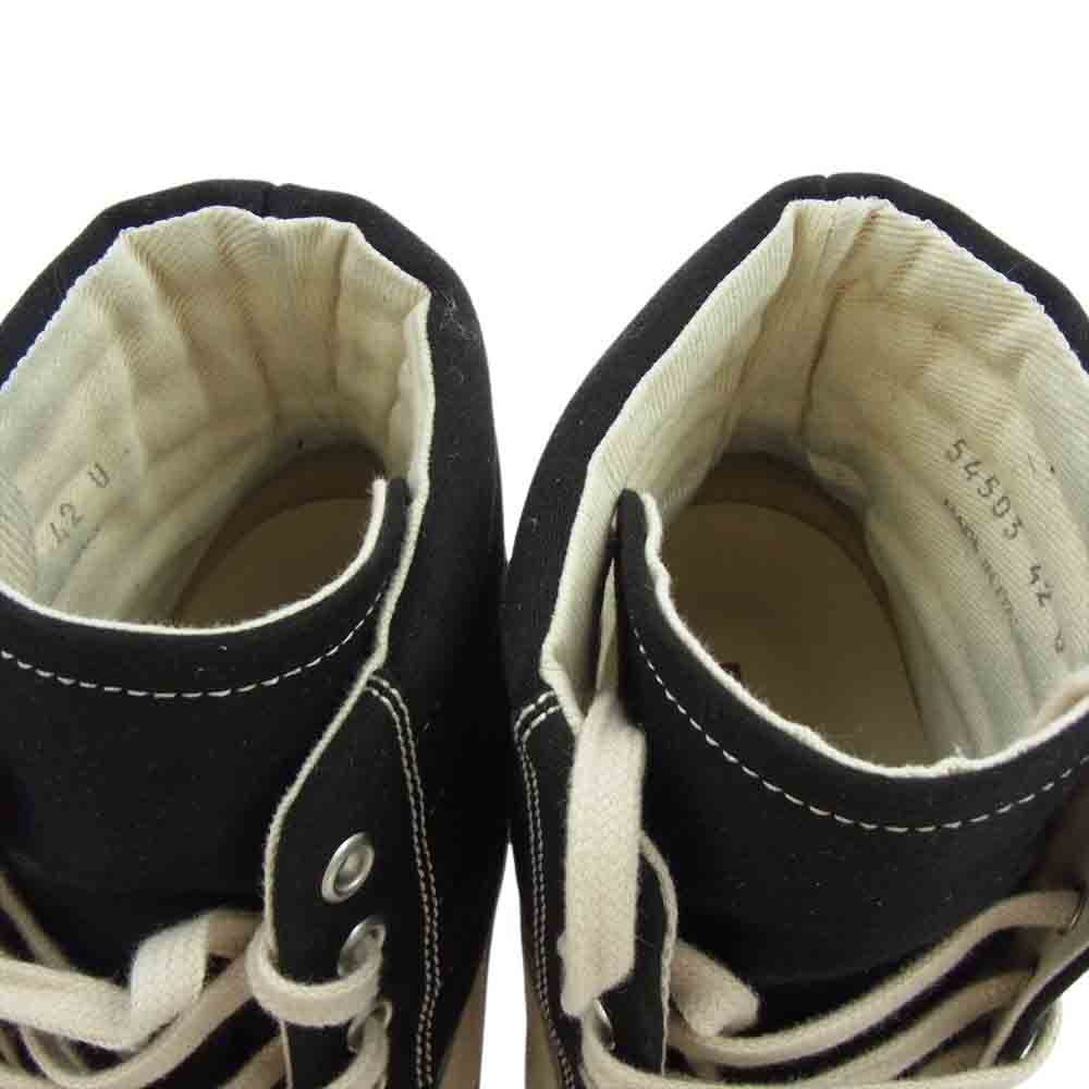 Rick Owens リックオウエンス 24SS DU01D1810 DRKSHDW VINTAGE HIGH SNEAKS ダークシャドウ ヴィンテージ ハイカット スニーカー ブラック系 42【中古】
