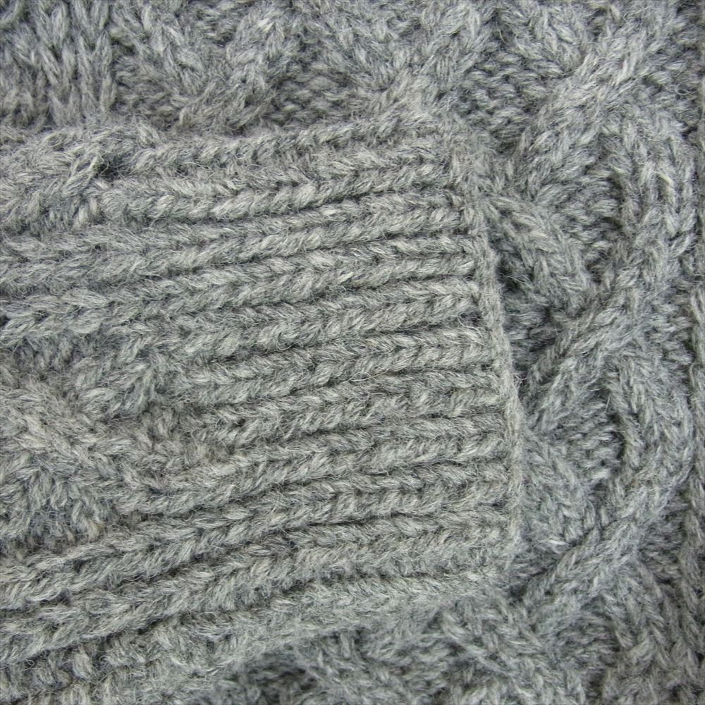 INVERALLAN インバーアラン 茶タグ 英国製 1A CREW-NECK KNIT ウール ケーブル ニット セーター グレー系 サイズ表記無【中古】 INVERALLAN インバーアラン 茶タグ 英国製 1A CREW-NECK KNIT ウール