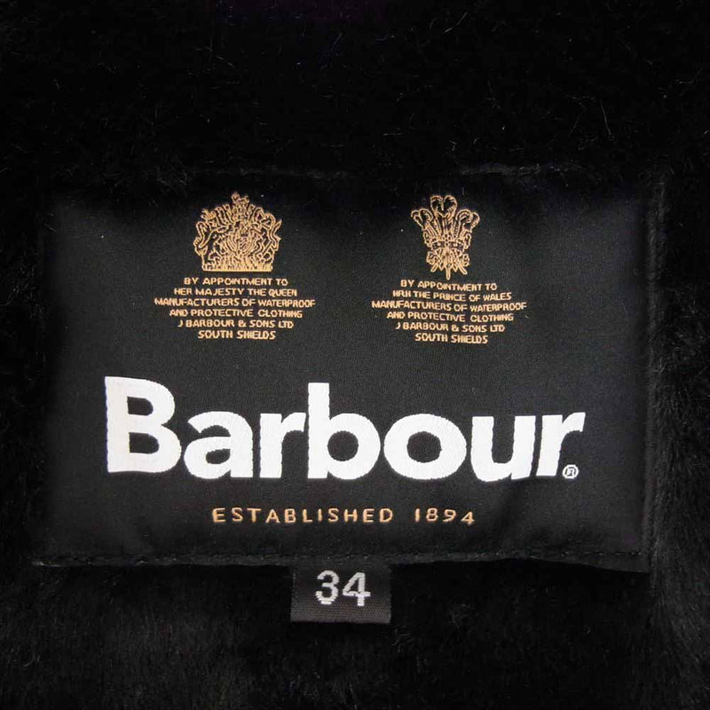 Barbour バブアー 232MLI0035 フロントジップ ファーライナー スリムフィット ベスト ブラック系 34【中古】