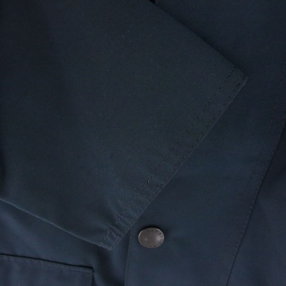 Barbour バブアー 222MCA0787 BEAUFORT ノンワックス ビューフォート 2レイヤー スリムフィット ブルゾン 裏地チェック 襟コーデュロイ切替 チンストラップ付き ネイビーグリーン系 34【中古】