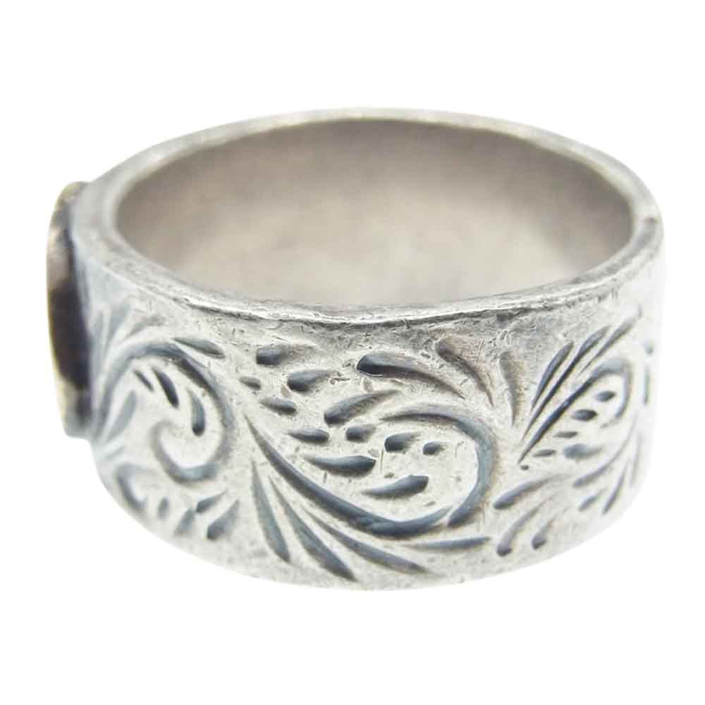 NATIVE SPIRIT ネイティブスピリット 唐草 金メタル プレーン リング シルバー系【中古】