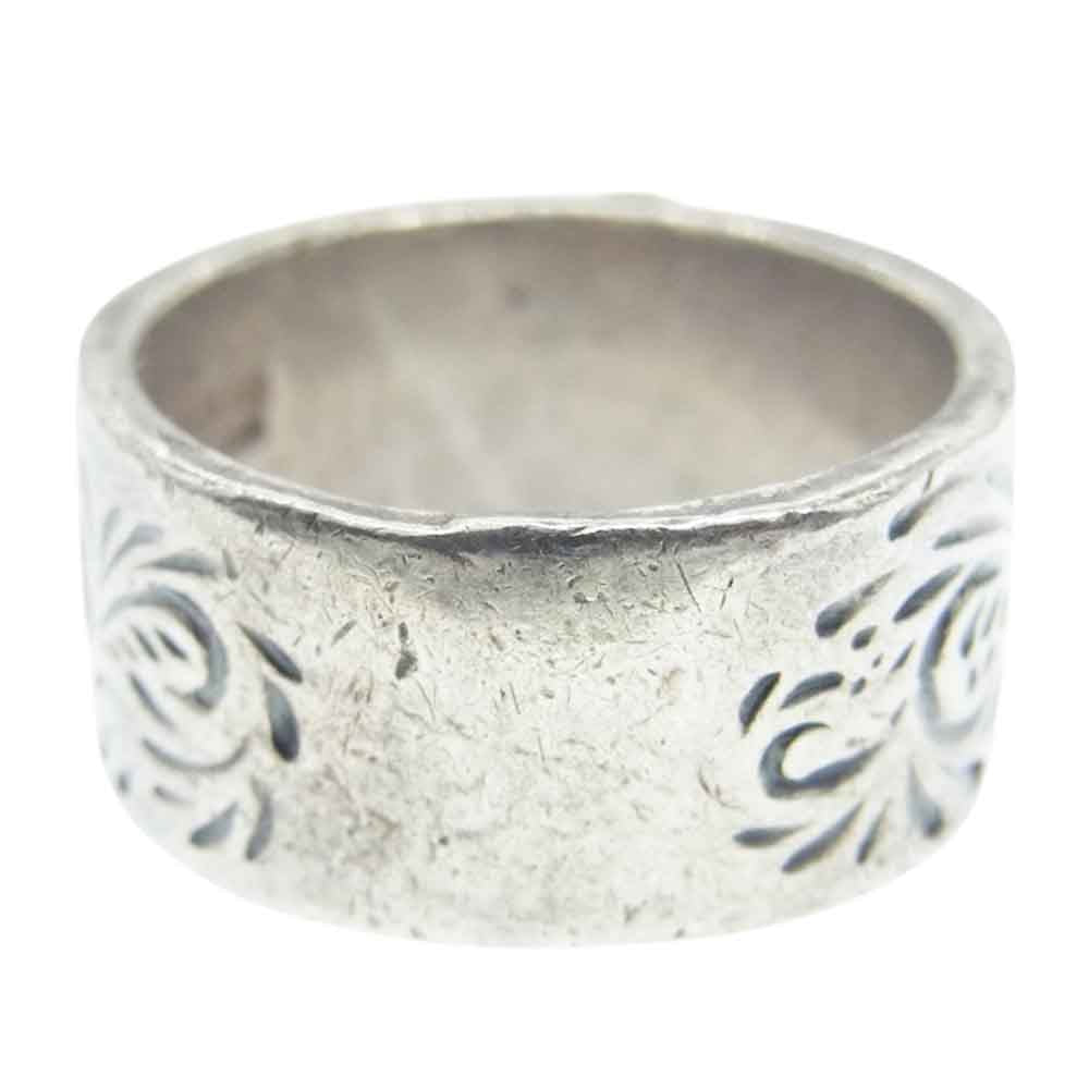 NATIVE SPIRIT ネイティブスピリット 唐草 金メタル プレーン リング シルバー系【中古】