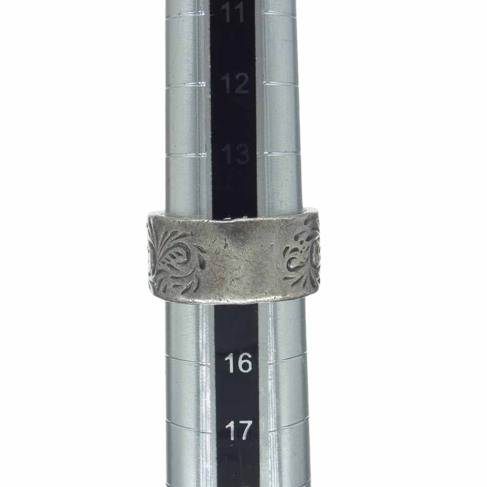 NATIVE SPIRIT ネイティブスピリット 唐草 金メタル プレーン リング シルバー系【中古】