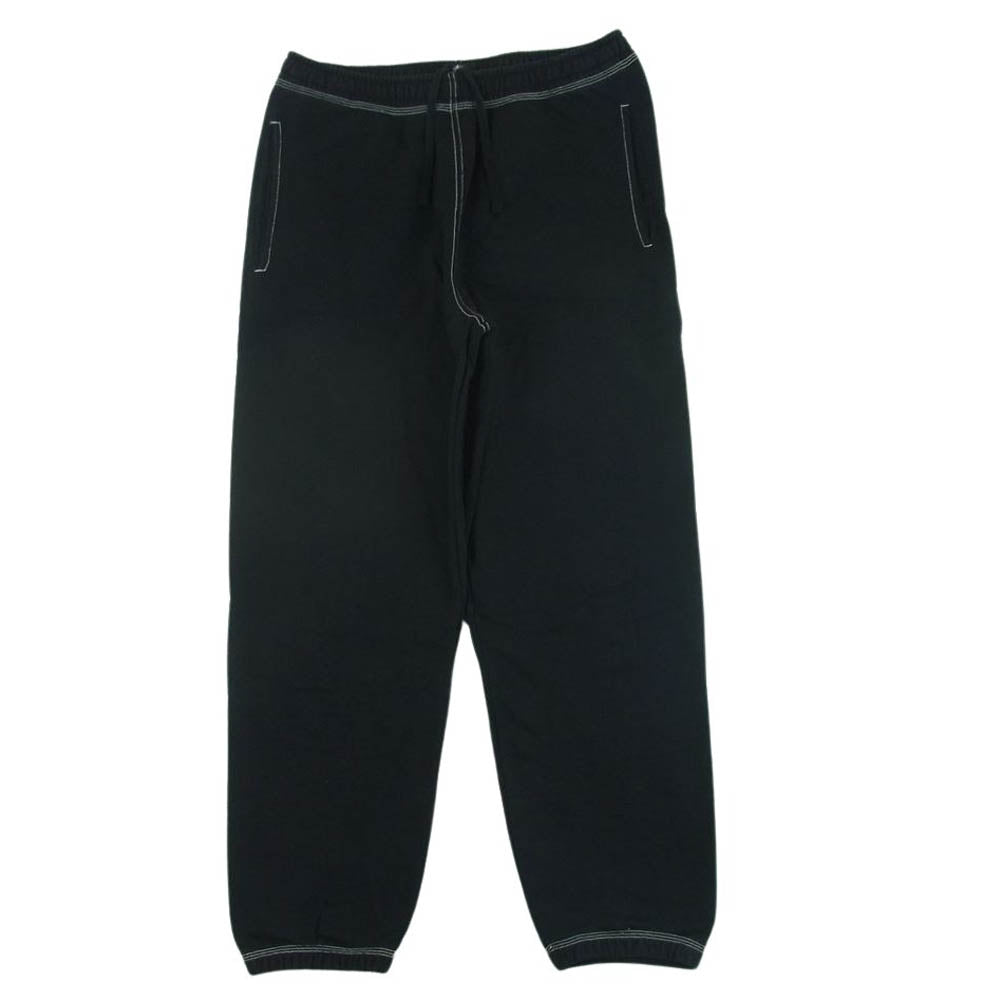 STUSSY ステューシー 116535 Contrast Stitch Label コントラスト ステッチ ラベル スウェット パンツ ブラック系 M【中古】