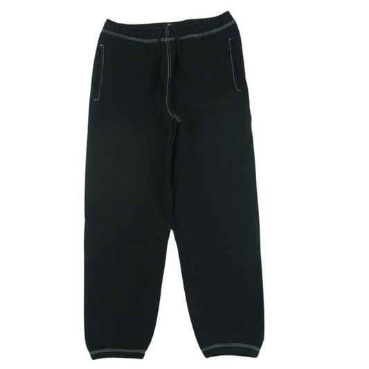 STUSSY ステューシー 116535 Contrast Stitch Label コントラスト ステッチ ラベル スウェット パンツ ブラック系 M【中古】