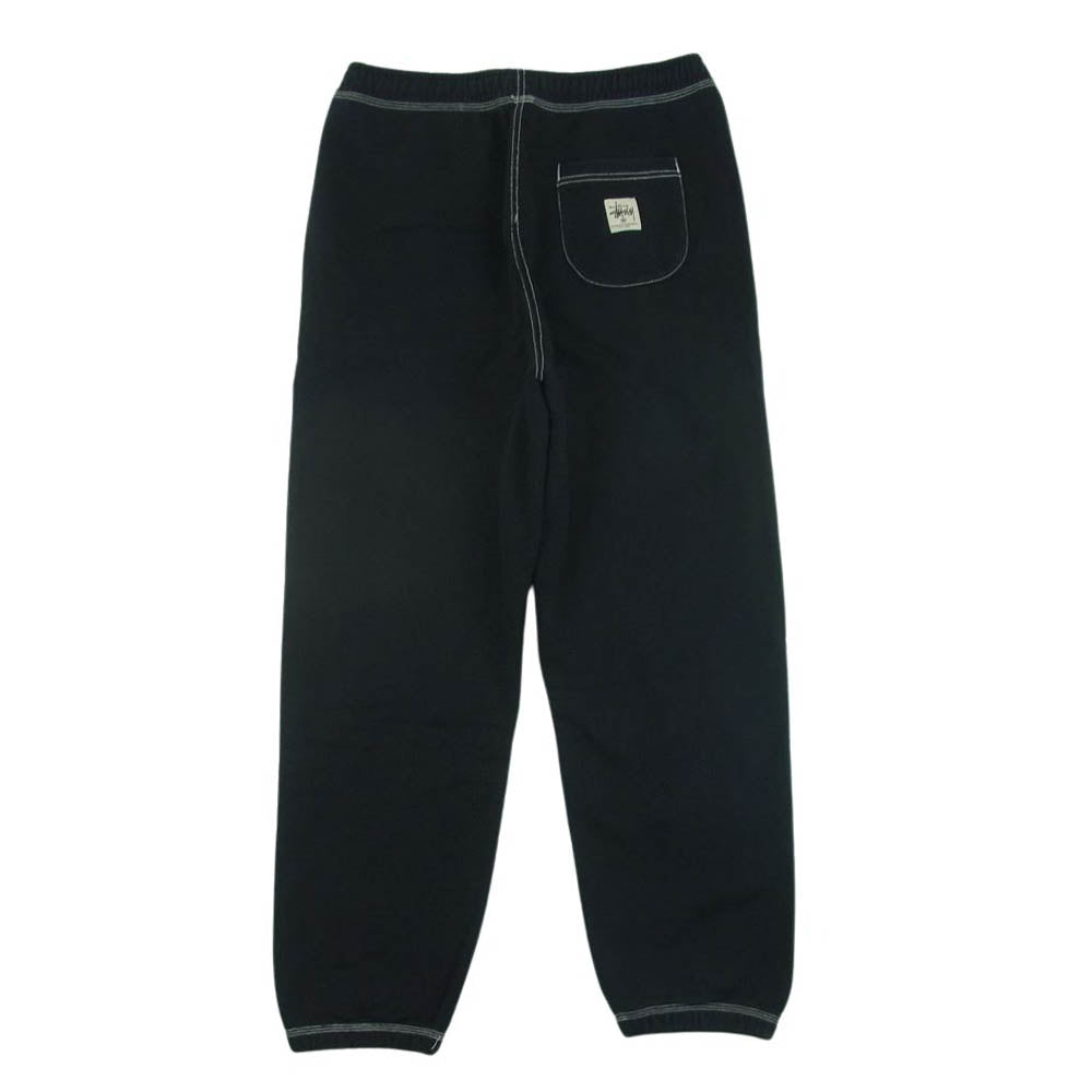 STUSSY ステューシー 116535 Contrast Stitch Label コントラスト ステッチ ラベル スウェット パンツ ブラック系 M【中古】