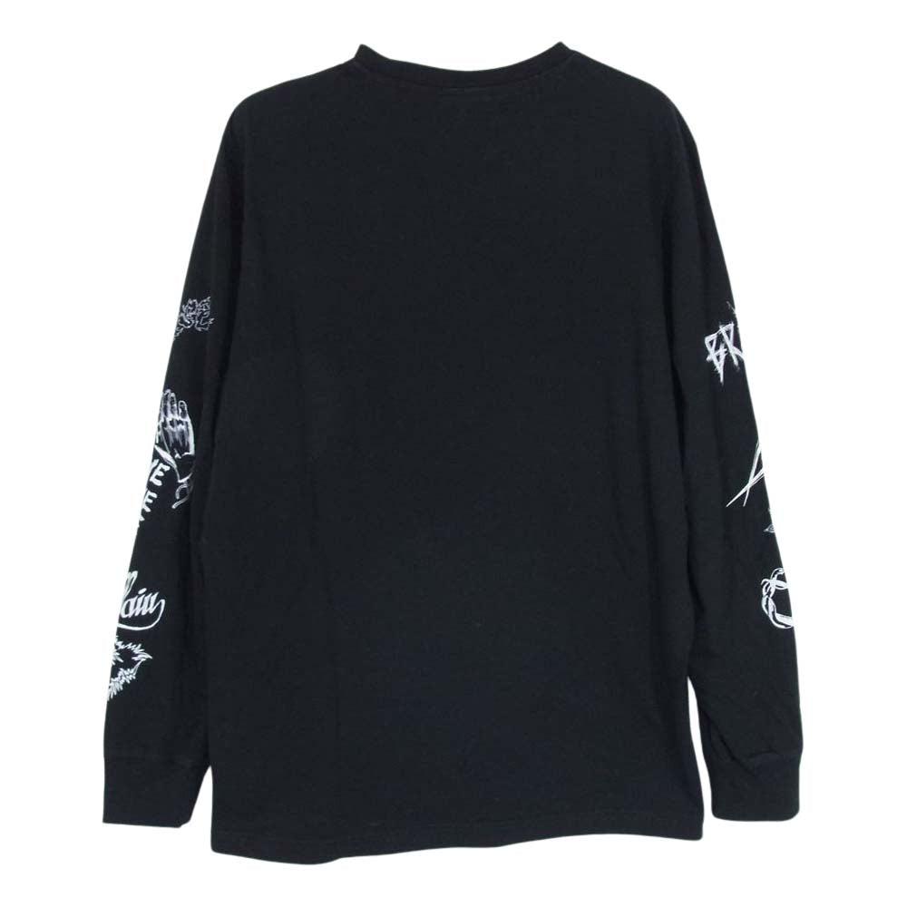 DIESEL ディーゼル A02371-T-JUST-LS-A9 クルーネック プリント 長袖 Tシャツ ブラック系 S【中古】