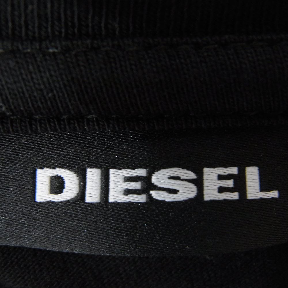 DIESEL ディーゼル A02371-T-JUST-LS-A9 クルーネック プリント 長袖 Tシャツ ブラック系 S【中古】