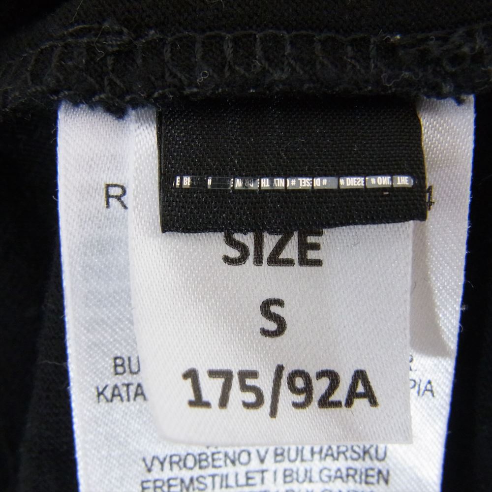 DIESEL ディーゼル A02371-T-JUST-LS-A9 クルーネック プリント 長袖 Tシャツ ブラック系 S【中古】