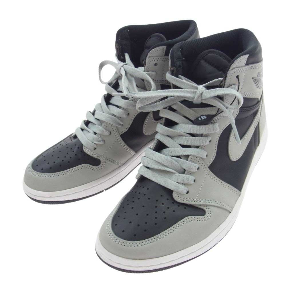NIKE ナイキ 555088-035 Air Jordan 1 High OG Shadow 2.0 エアジョーダン1 ハイ OG シャドウ2.0 スニーカー ブラック系 グレー系 27cm【美品】【中古】