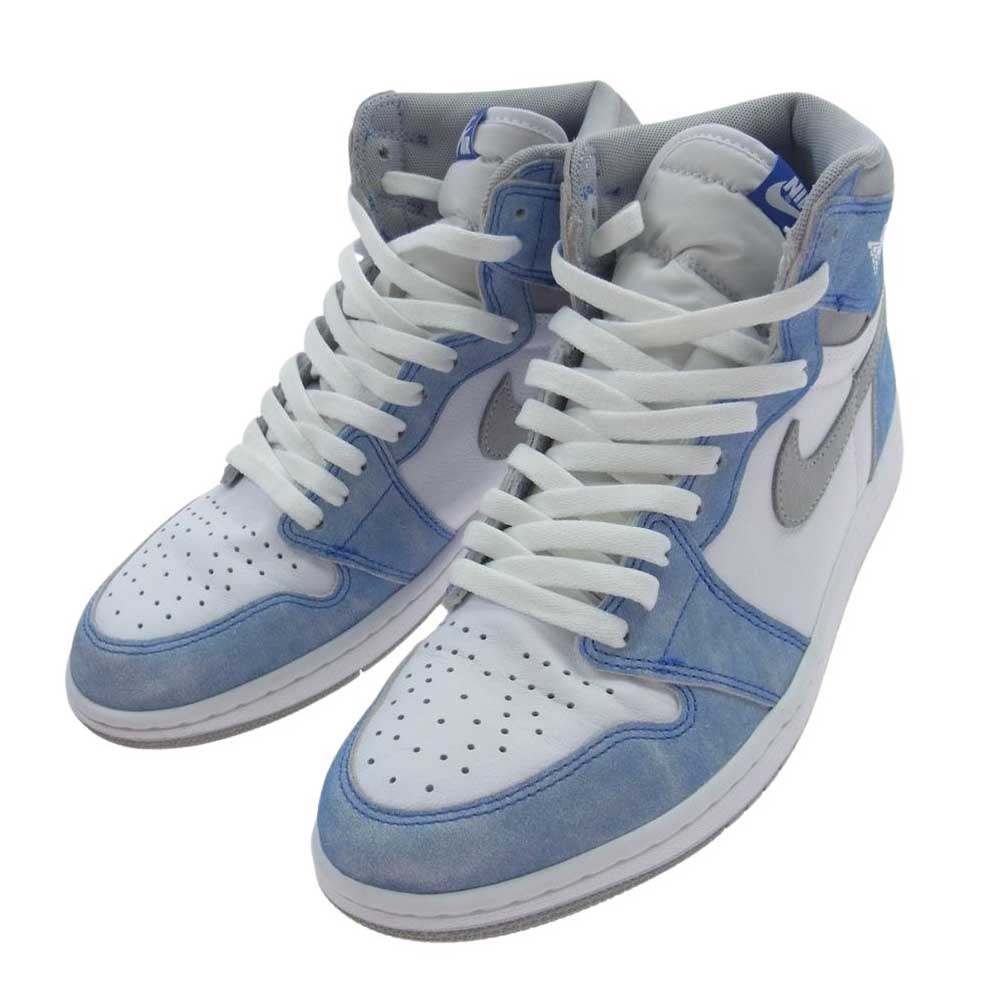 NIKE ナイキ 555088-402 Air Jordan 1 High OG Hyper Royal エアジョーダン1 ハイ OG ハイパーロイヤル スニーカー ホワイト系 ブルー系 28cm【美品】【中古】