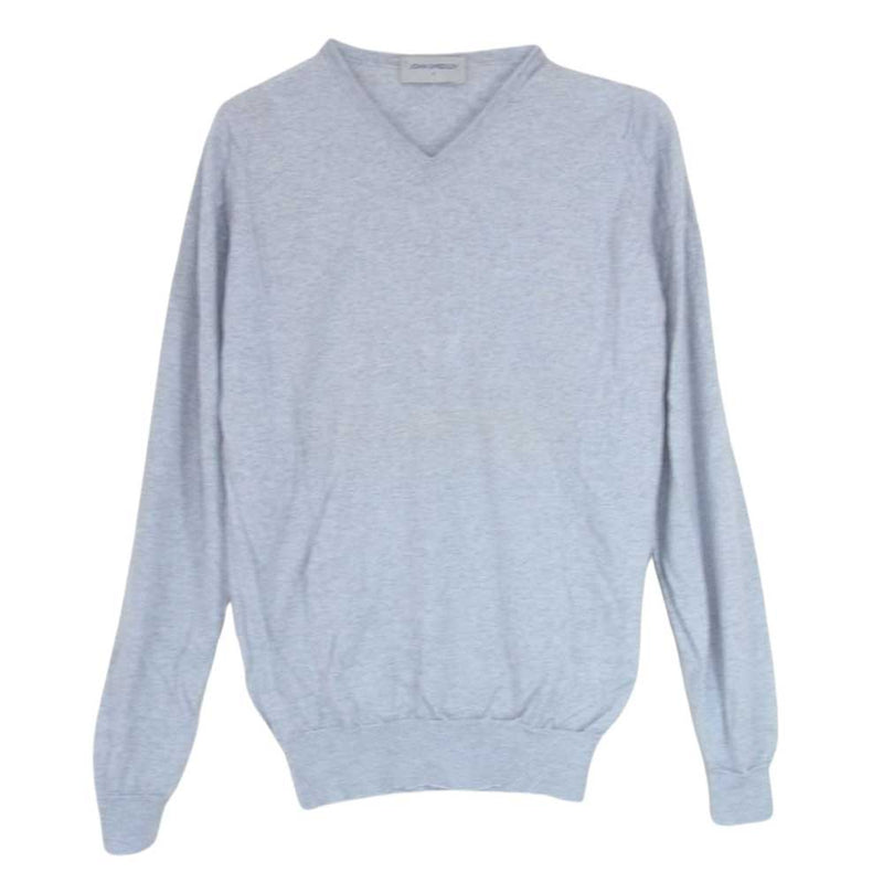 JOHN SMEDLEY ジョンスメドレー Vネック ニット セーター グレー系 S【中古】