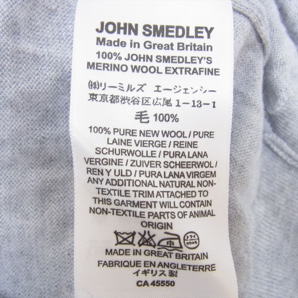 JOHN SMEDLEY ジョンスメドレー Vネック ニット セーター グレー系 S【中古】
