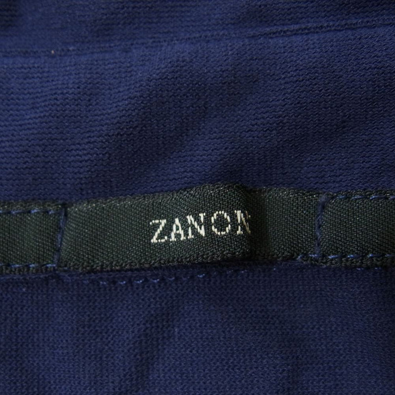 ZANONE ザノーネ アイスコットン イタリア製 半袖 ポロシャツ ネイビー系 44【中古】