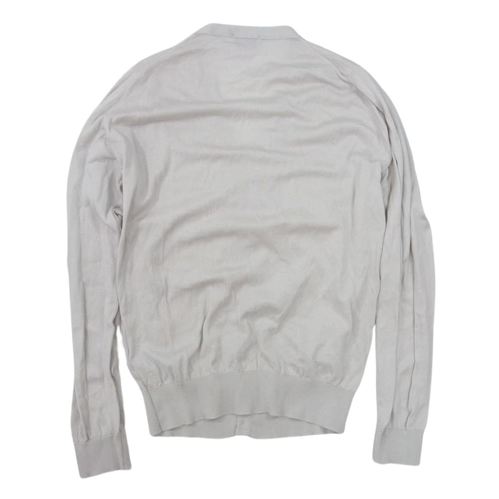 JOHN SMEDLEY ジョンスメドレー コットン イギリス製 ボタン カーディガン グレー系 S【中古】