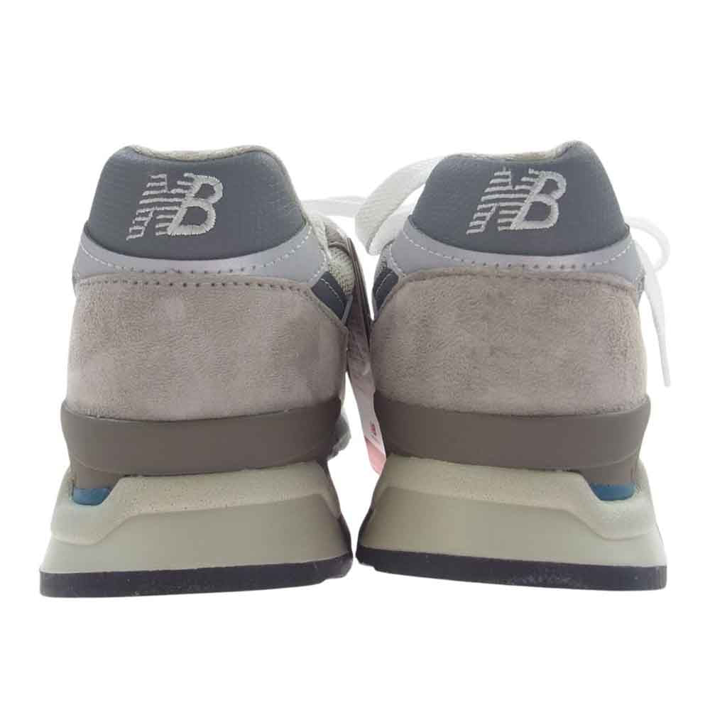 NEW BALANCE ニューバランス U998GR Gray グレー スエード メッシュ スニーカー グレー系 27.5cm【新古品】【未使用】【中古】