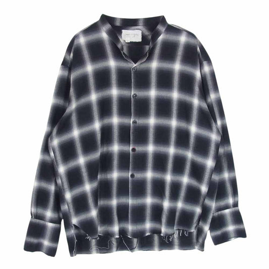 グレッグローレン PLAID CLASSIC STUDIO SHIRT カットオフ プレイド クラシック スタジオ チェック ネルシャツ 長袖 ブラック系 3【中古】