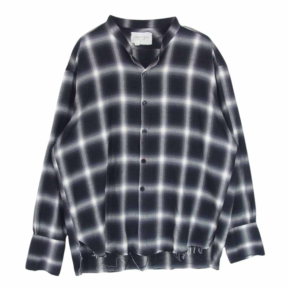 グレッグローレン PLAID CLASSIC STUDIO SHIRT カットオフ プレイド クラシック スタジオ チェック ネルシャツ 長袖  ブラック系 3【中古】