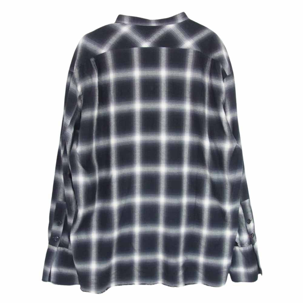 グレッグローレン PLAID CLASSIC STUDIO SHIRT カットオフ プレイド クラシック スタジオ チェック ネルシャツ 長袖 ブラック系 3【中古】