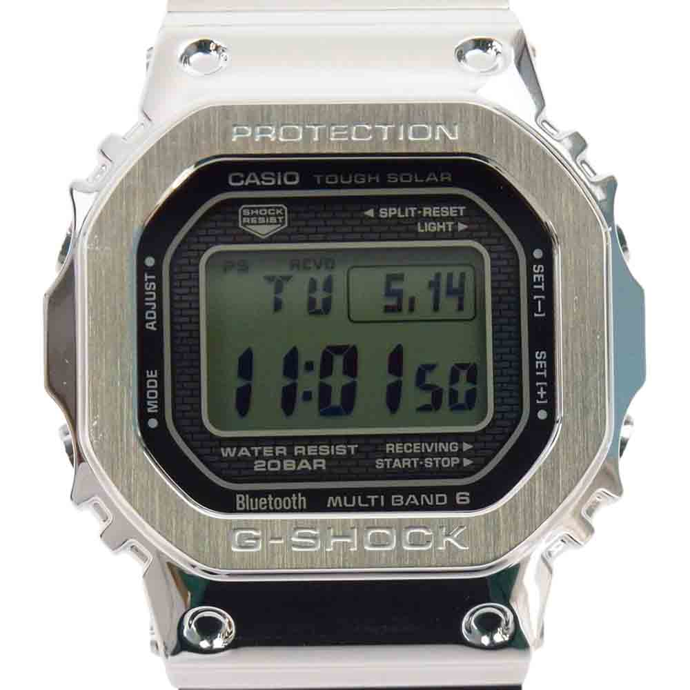 CASIO G-SHOCK カシオ ジーショック GMW-B5000D-1JF フルメタル ソーラー電波時計 Bluetooth 腕時計 ウォッチ シルバー系【新古品】【未使用】【中古】