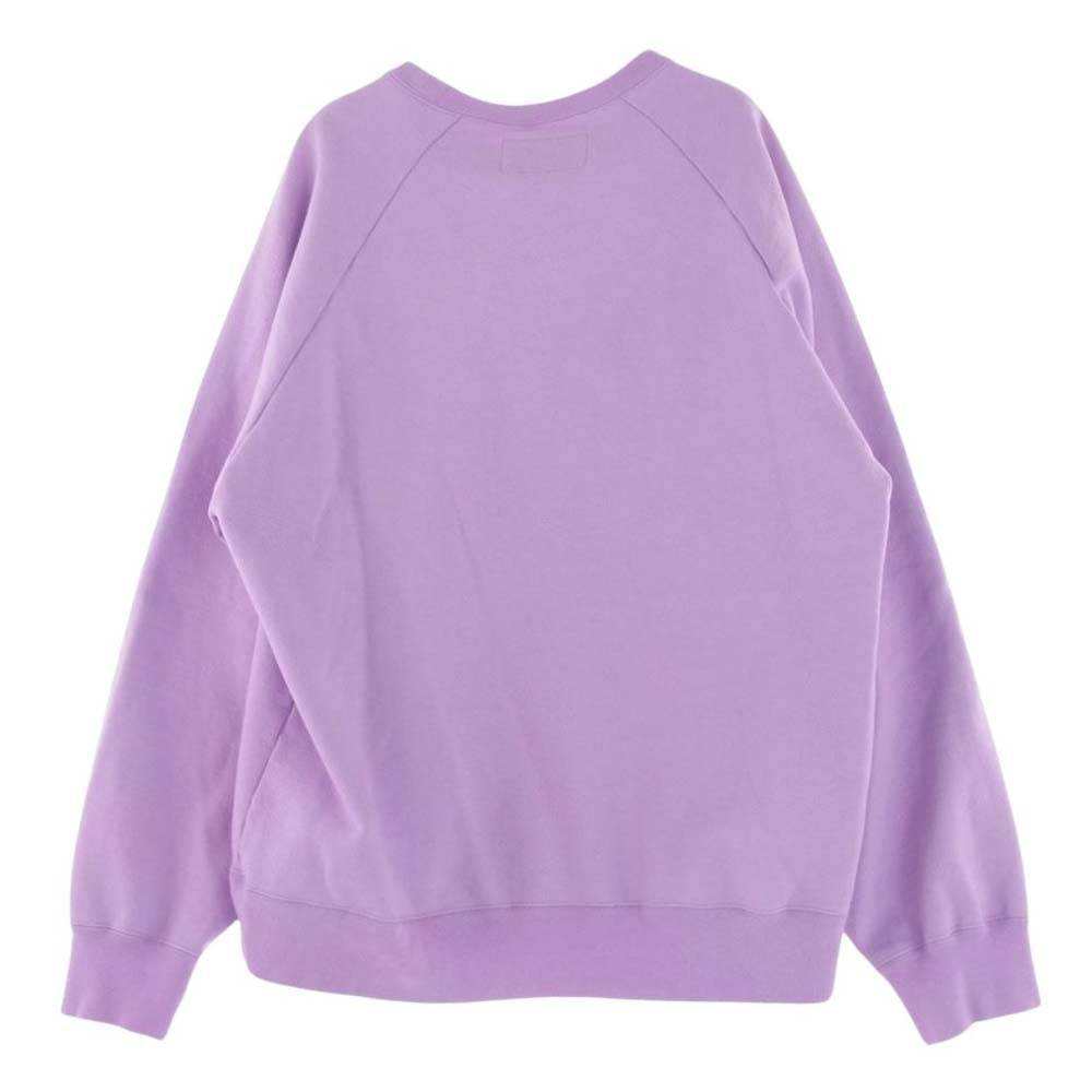 WACKO MARIA ワコマリア 22AW 22FW-WMC-SS07 WASHED HEAVY WEIGHT CREW NECK SWEAT SHIRT ウォッシュド ヘビー ウエイト クルーネック スウェット シャツ  パープル系 M【極上美品】【中古】