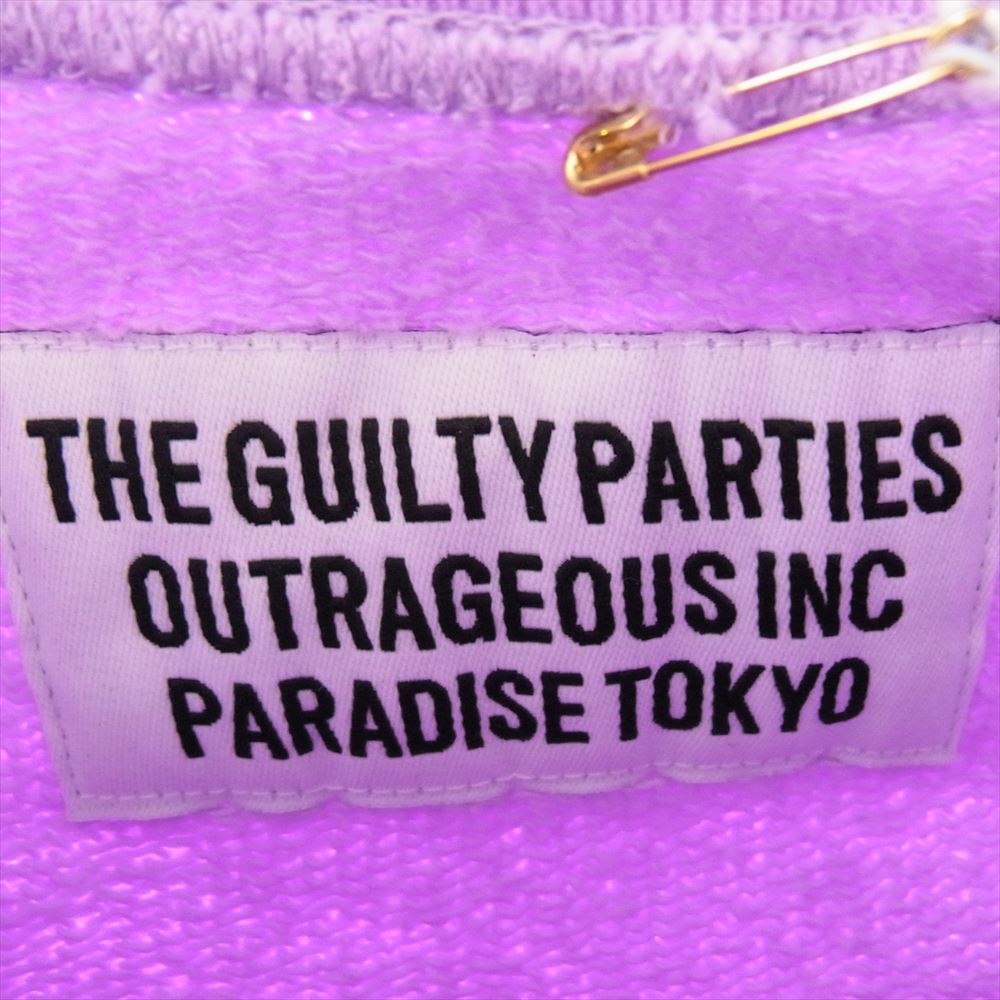 WACKO MARIA ワコマリア 22AW 22FW-WMC-SS07 WASHED HEAVY WEIGHT CREW NECK SWEAT SHIRT ウォッシュド ヘビー ウエイト クルーネック スウェット シャツ  パープル系 M【極上美品】【中古】