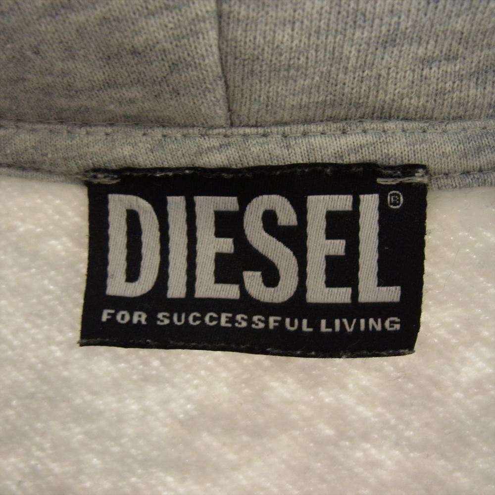DIESEL ディーゼル S-GIRK -HOOD B8 TURB ボックスロゴ フーディー パーカー グレー系 L【中古】