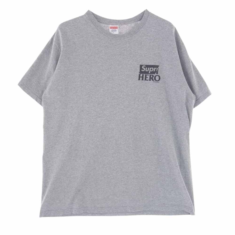 Supreme シュプリーム 22SS × ANTI HERO DOG TEE アンチヒーロー アンタイヒーロー ロゴ 半袖 クルーネック プリント 半袖 Tシャツ グレー系 L【中古】