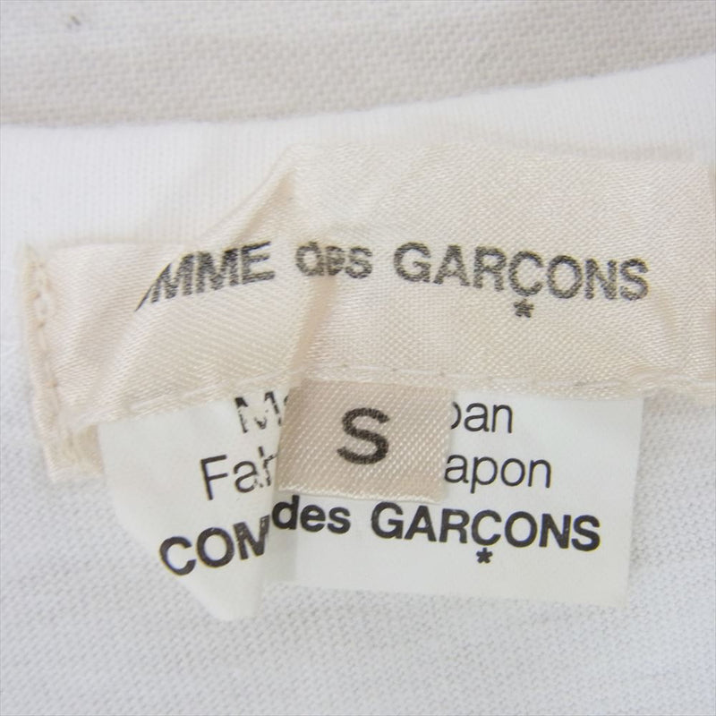 COMME des GARCONS コムデギャルソン AD2005 GQ-T069 本ライン ユニオンジャック ローズ グラフィックプリント 半袖 Tシャツ ホワイト系 S【中古】