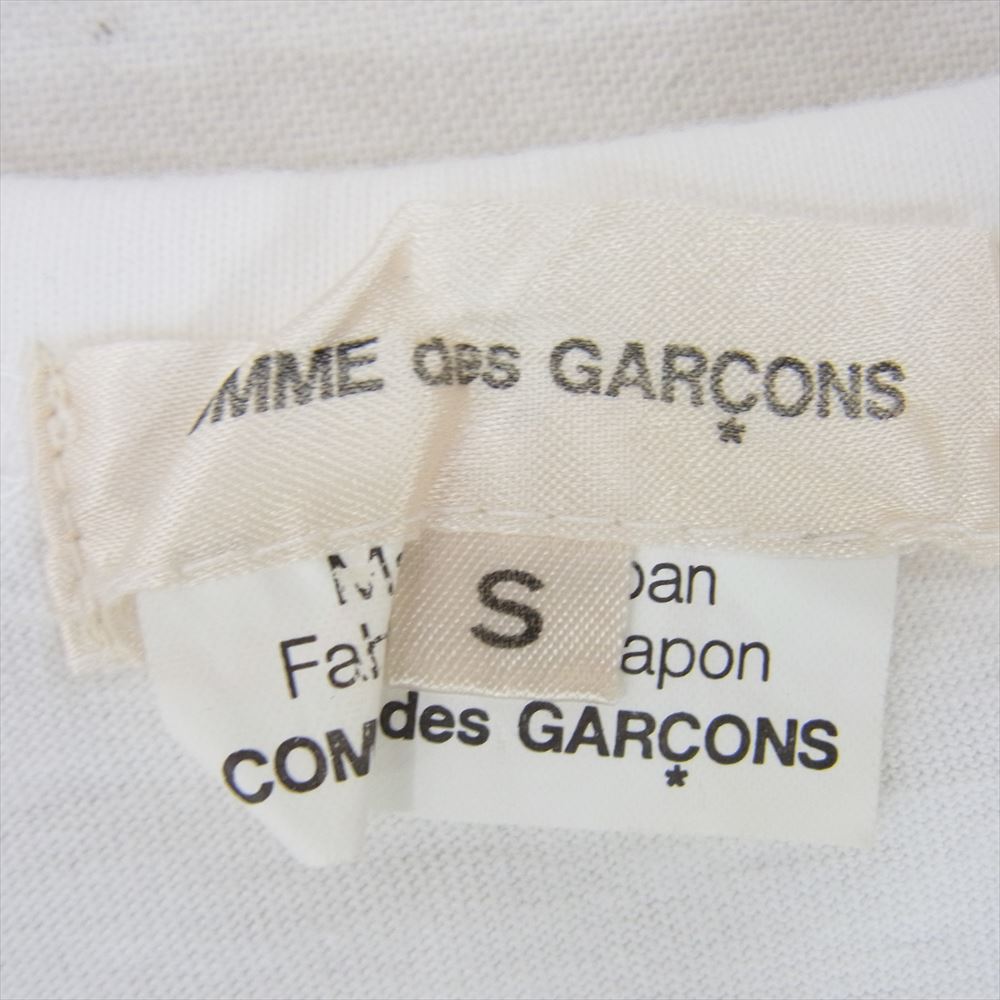 COMME des GARCONS コムデギャルソン AD2005 GQ-T069 本ライン ユニオンジャック ローズ グラフィックプリント 半袖 Tシャツ ホワイト系 S【中古】