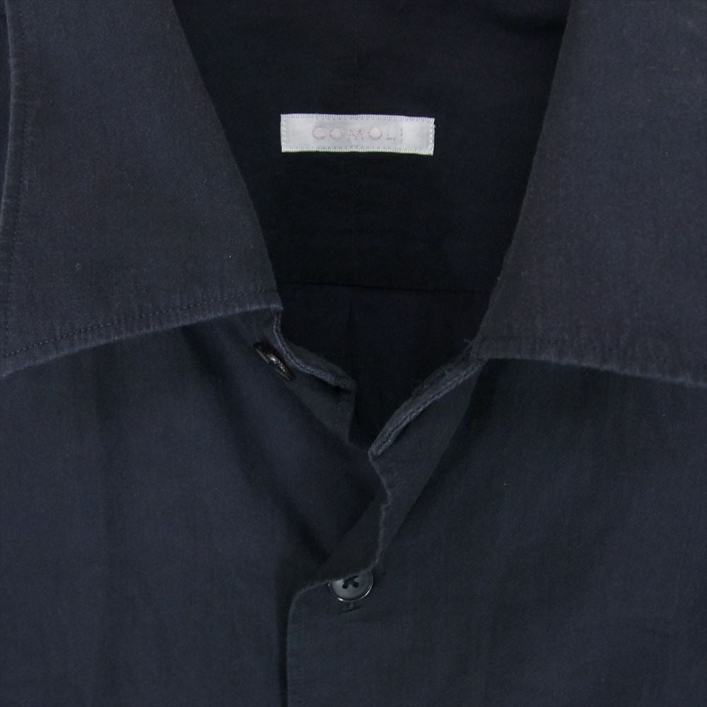 COMOLI コモリ 23SS X01-02001 長袖 コモリシャツ ネイビー系 1【中古