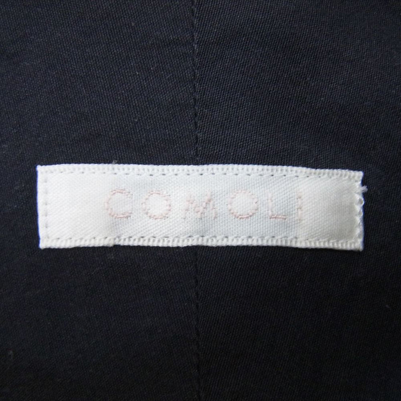 COMOLI コモリ 23SS X01-02001 長袖 コモリシャツ ネイビー系 1【中古】