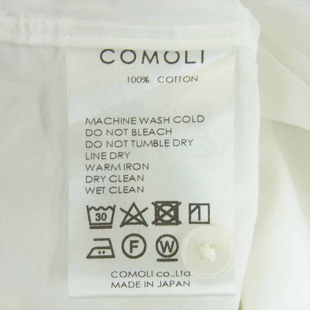 COMOLI コモリ 23SS X01-02001 長袖 シャツ コモリシャツ コットン 日本製 ホワイト系 S【中古】