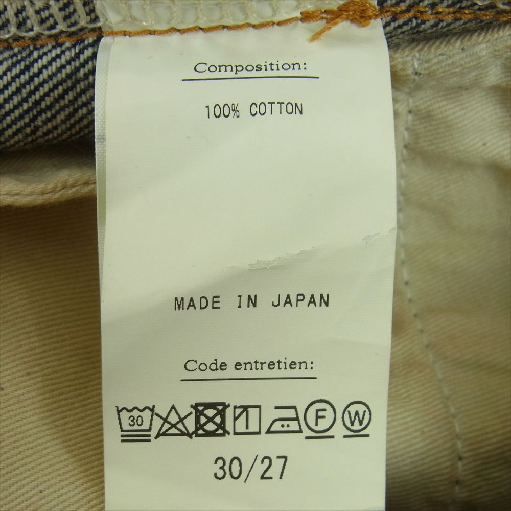 アプレッセ 22AW 22AAP-04-10H Washed Denim Pants E ウォッシュド デニム パンツ ジーンズ インディゴブルー系 30 / 27【中古】