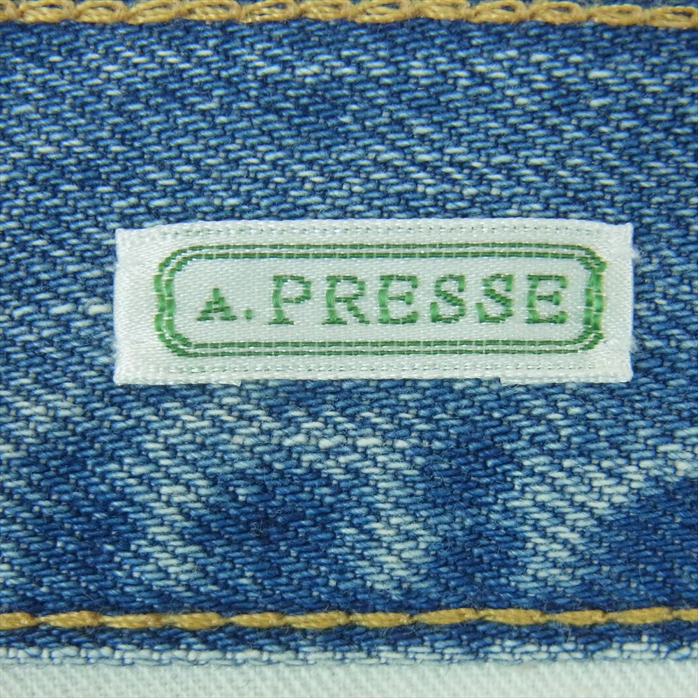 アプレッセ 22SS 22SAP-04-05H Washed Denim Pants ウォッシュド デニム パンツ ジーンズ インディゴブルー系 30【中古】