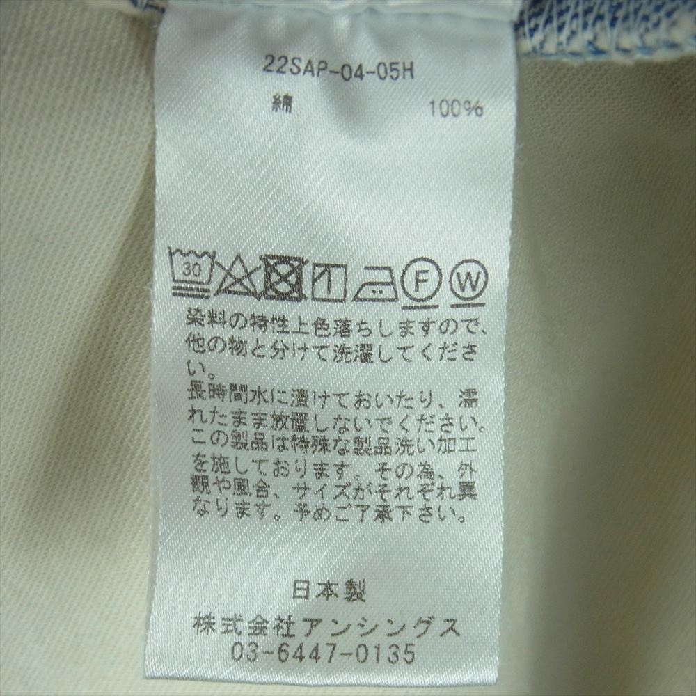 アプレッセ 22SS 22SAP-04-05H Washed Denim Pants ウォッシュド デニム パンツ ジーンズ インディゴブルー系 30【中古】