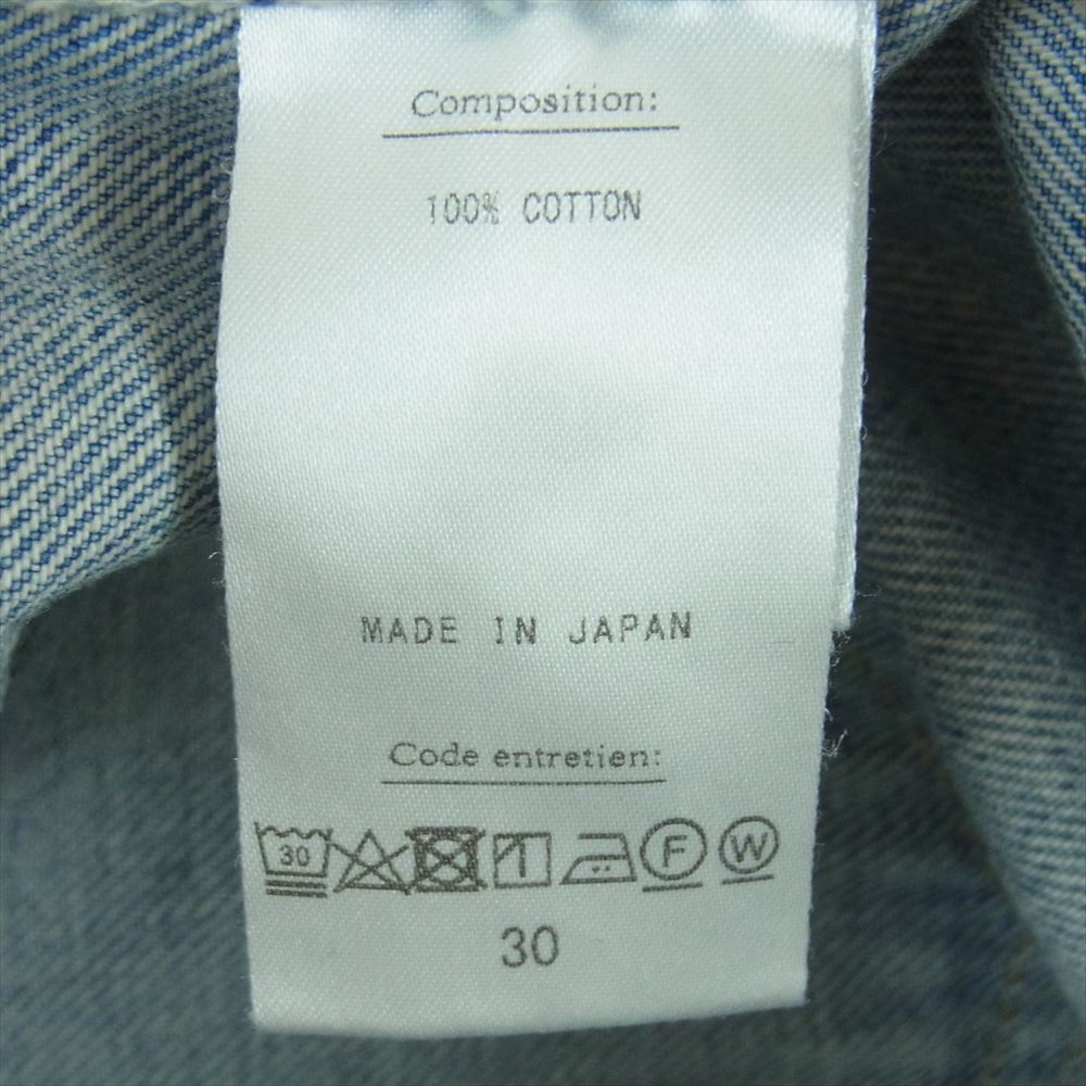 アプレッセ 22SS 22SAP-04-05H Washed Denim Pants ウォッシュド デニム パンツ ジーンズ インディゴブルー系 30【中古】