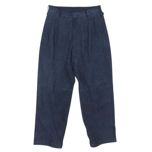 アプレッセ 23AW 23AAP-04-24H Suede Trousers スエード 2プリーツ テーパード トラウザーズ ネイビー系 1【中古】