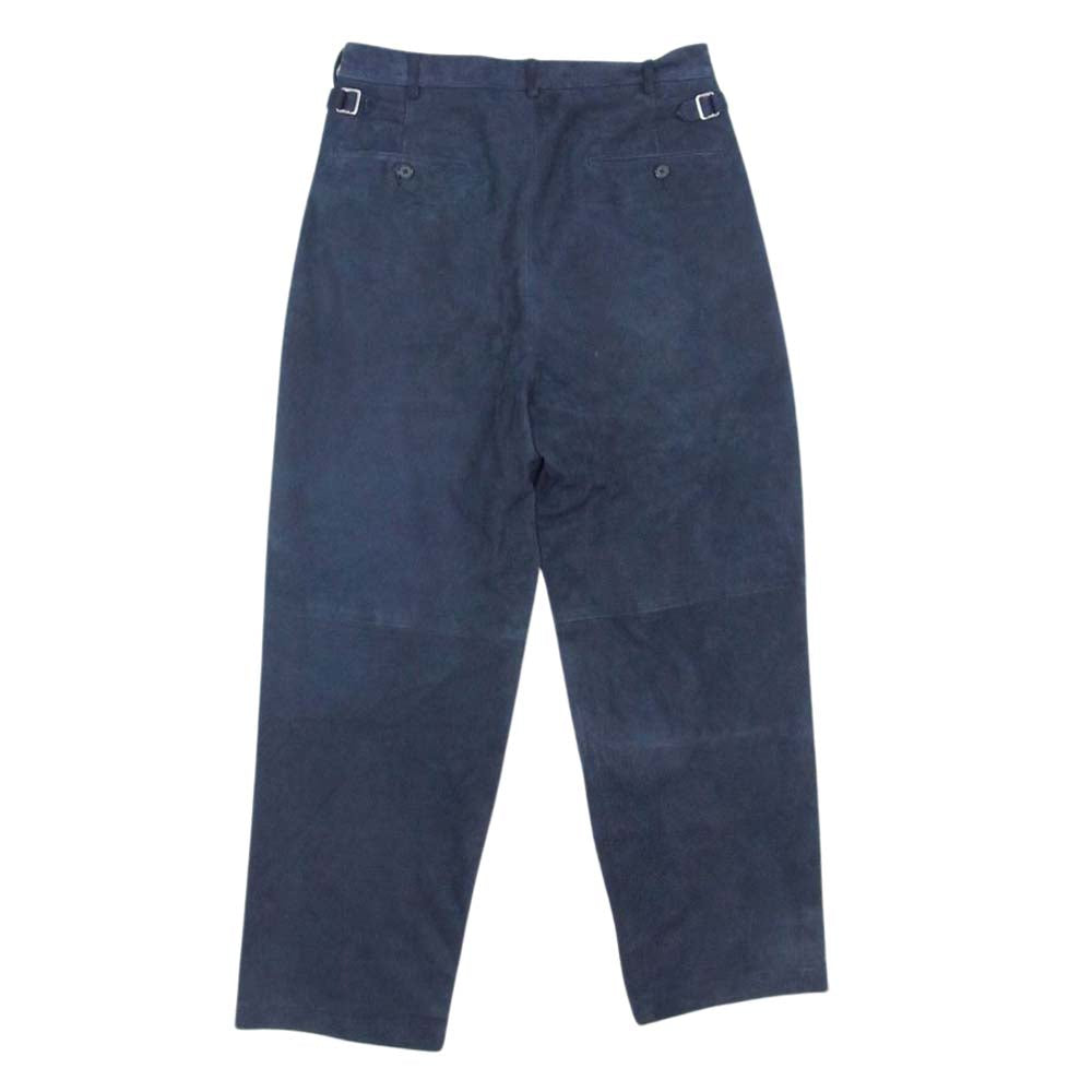 アプレッセ 23AW 23AAP-04-24H Suede Trousers スエード 2プリーツ テーパード トラウザーズ ネイビー系 1【中古】