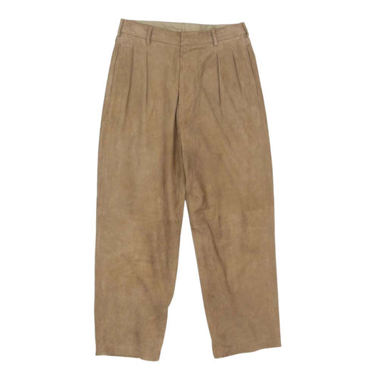 アプレッセ 23AW 23AAP-04-24H Suede Trousers スエード 2プリーツ テーパード トラウザーズ ベージュ ブラウン系 1【中古】