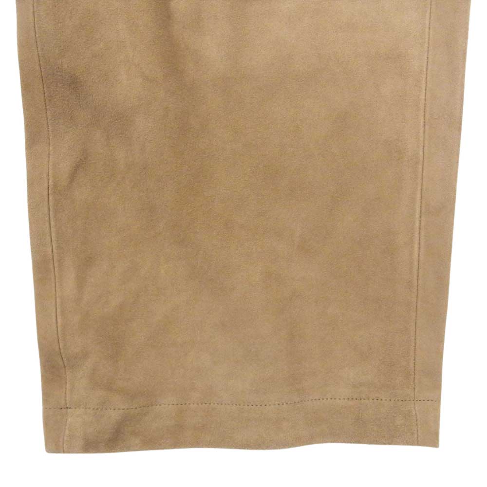 アプレッセ 23AW 23AAP-04-24H Suede Trousers スエード 2プリーツ テーパード トラウザーズ ベージュ ブラウン系 1【中古】