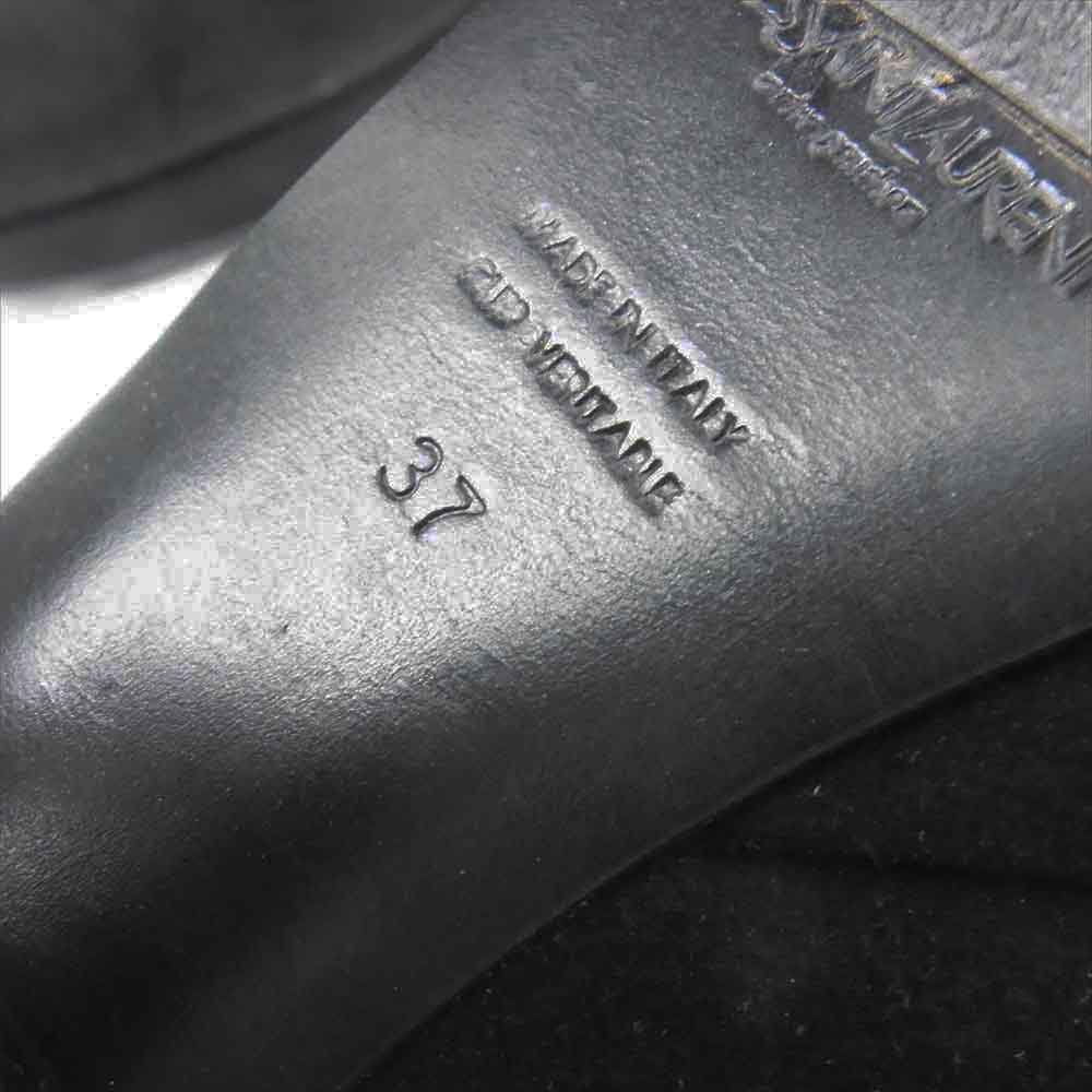 YVES SAINT LAURENT イヴサンローラン イタリア製 ヒール スエード ブーツ ブーティ ブラック系 37【中古】
