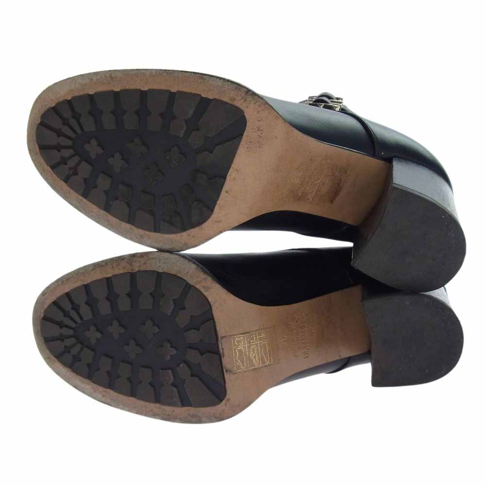 VALENTINO ヴァレンティノ GARAVANI ガラヴァーニ スタッズ アンクル ヒール ブーツ ブラック系 36【中古】