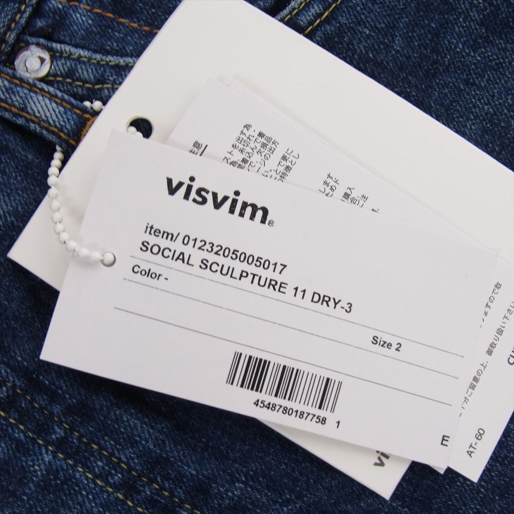 VISVIM ビズビム 23SS 0123205005017 SOCIAL SCULPTURE 11 DRY-3 2 indigo ソーシャル スカルプチャー デニム パンツ インディゴブルー系 2【中古】