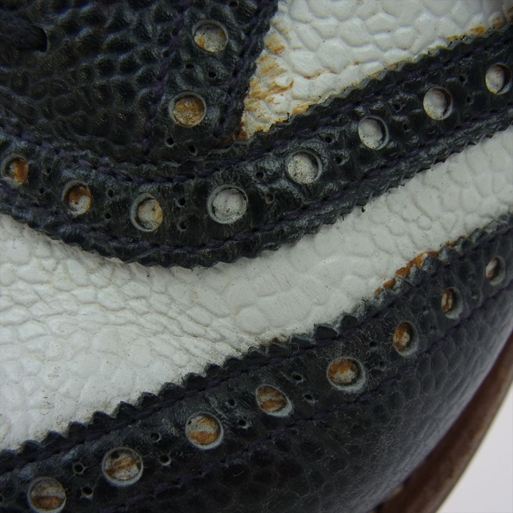 CROCKETT&JONES クロケットアンドジョーンズ 8048 GERRARD 6 ジェラード フルブローグ グレインレザー ウィングチップ レザー シューズ ホワイト系 ブラック系 6【中古】