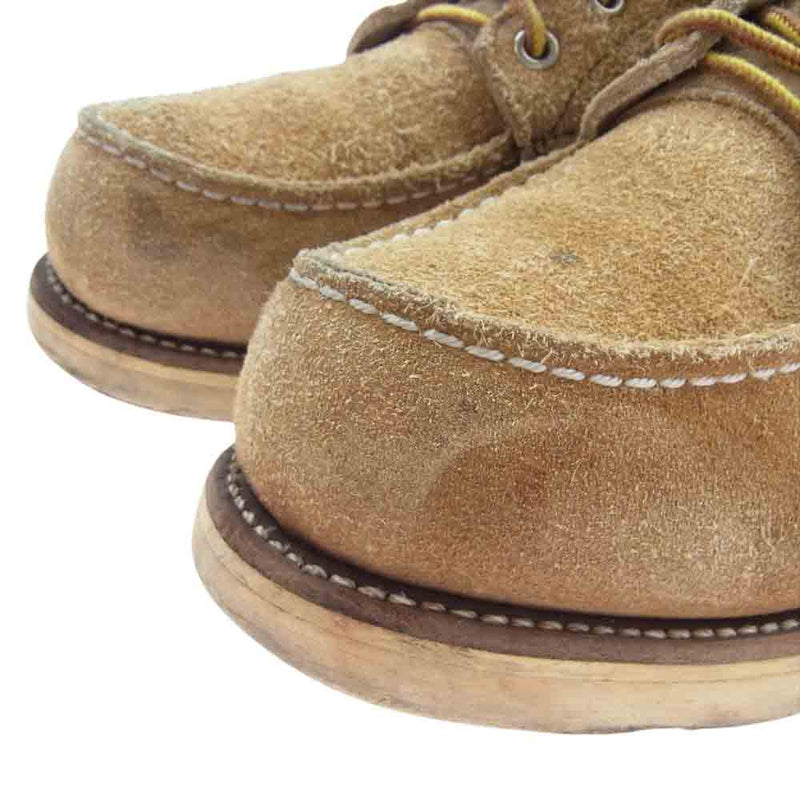 RED WING レッドウィング 90s 新四角犬タグ irish setter classic moc toe スエード モックトゥ アイリッシュセッター ワークブーツ ベージュ系 US9E【中古】