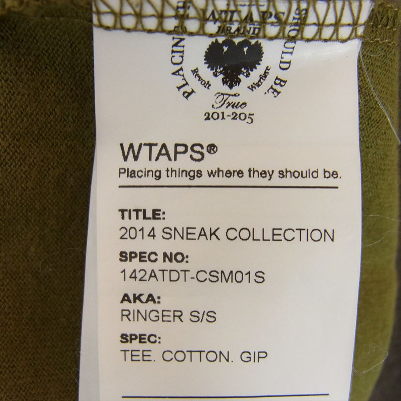 WTAPS ダブルタップス 142ATDT-CSM01S GIP-STORE 限定 RINGER SS TEE GIP ロゴ 半袖 Tシャツ グリーン系 1【中古】